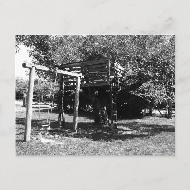 Old Fashioned Playground Postcard (Front)