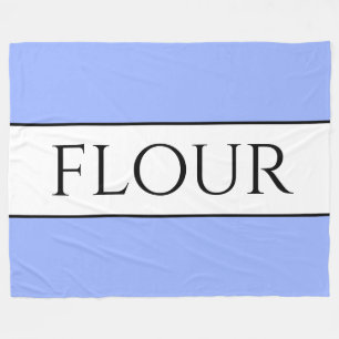 Old Fashioned Pretty Light Blue "FLOUR" Stripes  Fleece Blanket