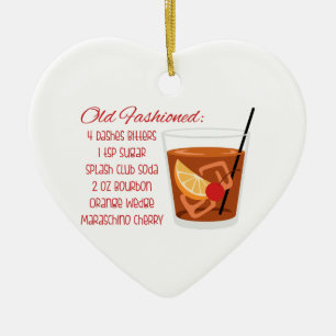 Old Fashioned Recipe Ceramic Tree Decoration