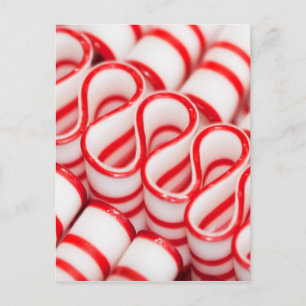 Old Fashioned Red and White Ribbon Candy Postcard