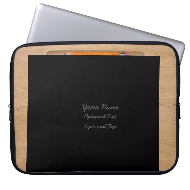 Old Fashioned Retro Composition Book Laptop Sleeve (Front)
