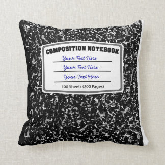 Old Fashioned Retro Composition Notebook Cushion