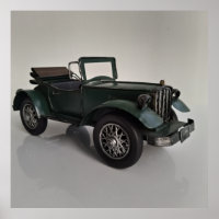 old-fashioned retro convertible car