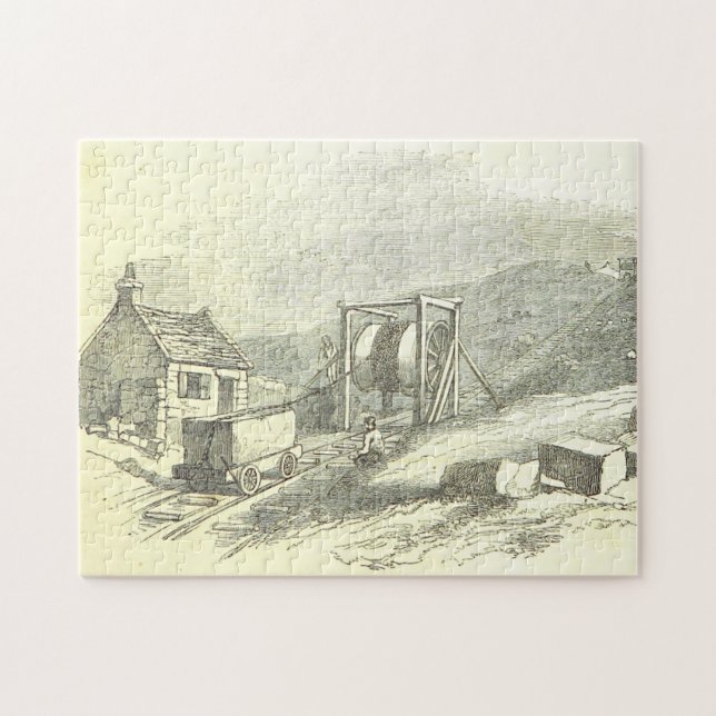 Old Fashioned Rock Quarry Scene Puzzle (Horizontal)