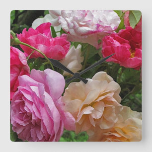 Old Fashioned Roses Clock