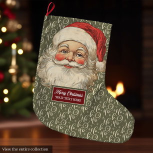 Old Fashioned Santa Claus Christmas Stocking Chic