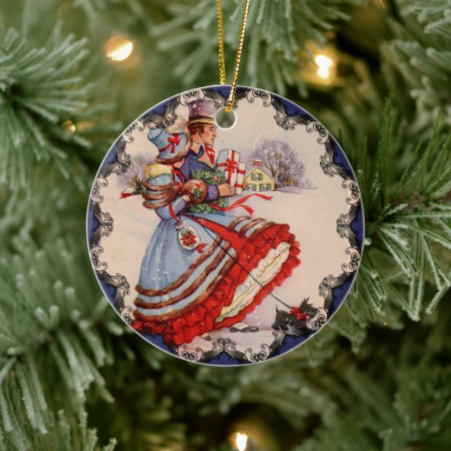 Old Fashioned Shopping Christmas Ornament (Tree)