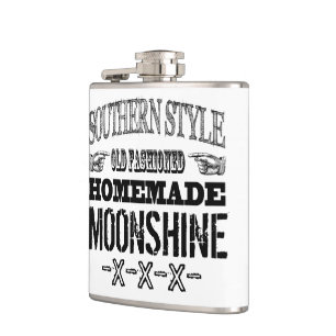 Old Fashioned Southern Homemade Moonshine Hip Flask