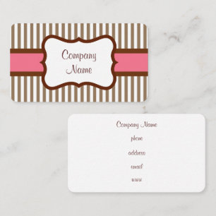 Old Fashioned Striped Business Card