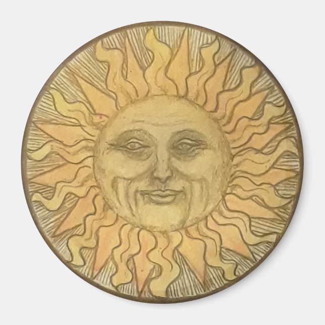 Old Fashioned Sun Magnet (Front)