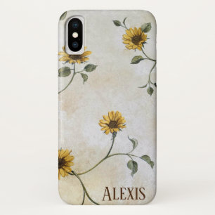 old-fashioned sunflower pattern Case-Mate iPhone case