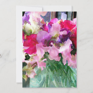 Old Fashioned Sweetpeas in a Jar Invitation