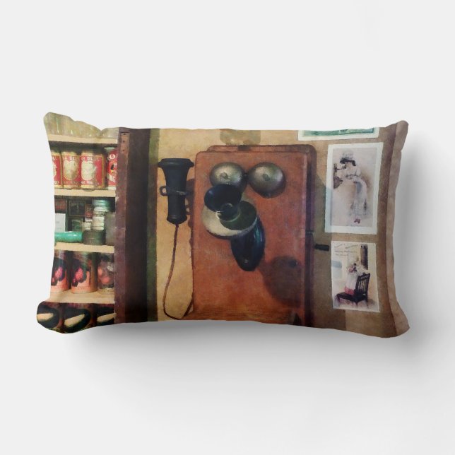 Old-Fashioned Telephone Lumbar Cushion (Front)
