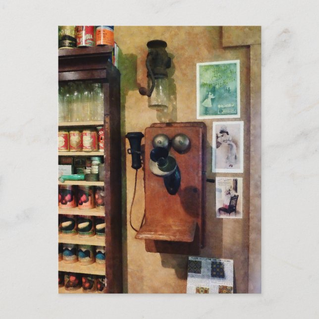 Old-Fashioned Telephone Postcard (Front)