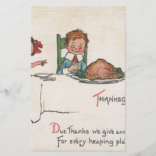 old fashioned thanksgiving stationery