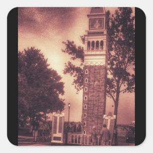 OLD FASHIONED TOWER SQUARE STICKER
