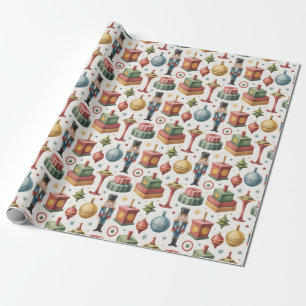 Old Fashioned Toy Shop Christmas Wrapping Paper