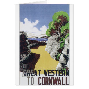 Old fashioned travel poster Great Western