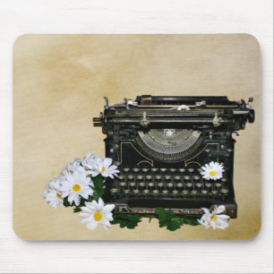 Old fashioned typewriter mouse pad