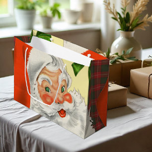 Old Fashioned Victorian Santa Claus Christmas Large Gift Bag