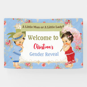 Old Fashioned Victorian Summer Gender Reveal Banner