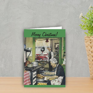 Old Fashioned Vintage Home Christmas Card