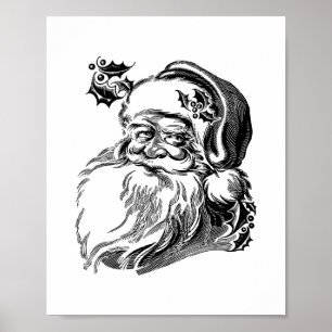 Old Fashioned Vintage Santa Claus Poster