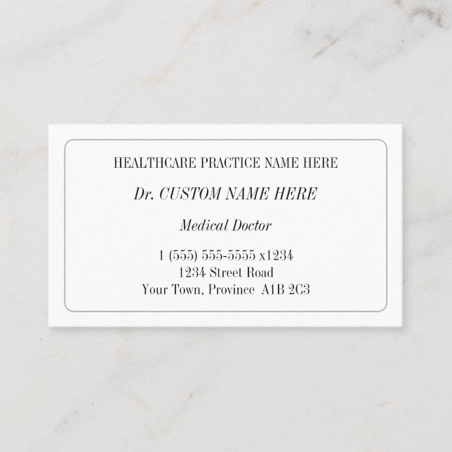 Old Fashioned, Vintage Style Business Card (Front)