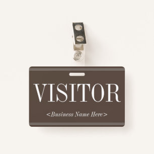 Old Fashioned "VISITOR" Badge ID Badge