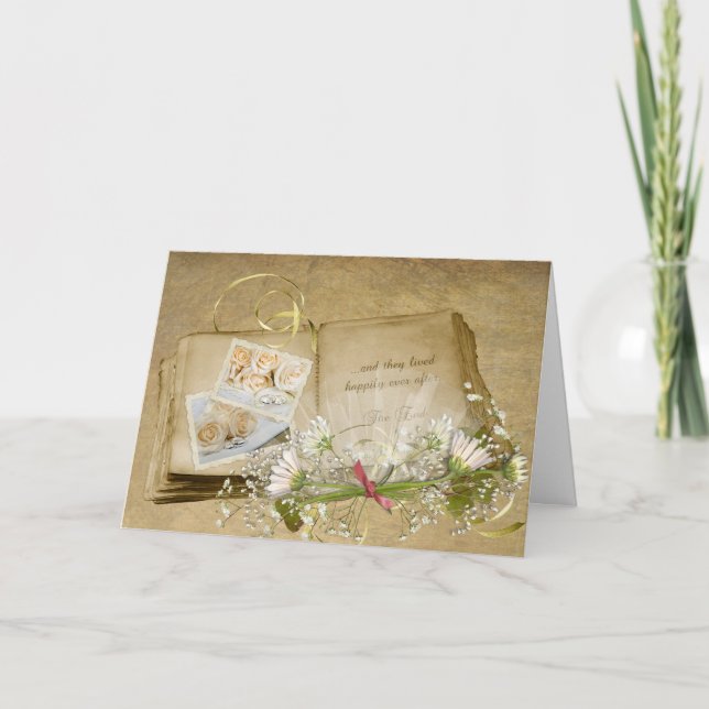 Old-fashioned Wedding Album Card (Front)