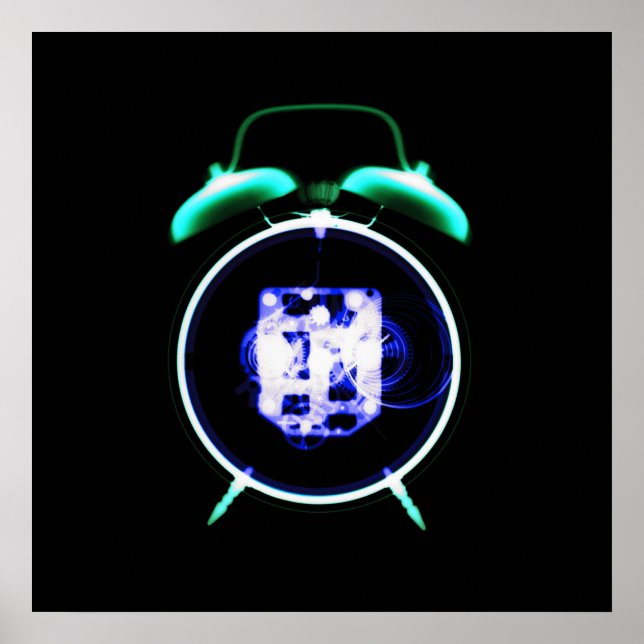 Old Fashioned X-Ray Vision Alarm Clock - Original Poster (Front)