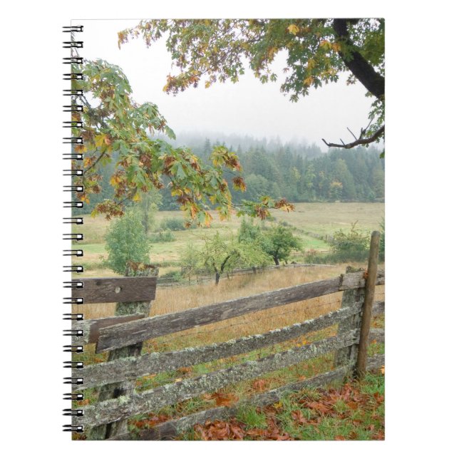 Old Fence On A Farm Notebook (Front)