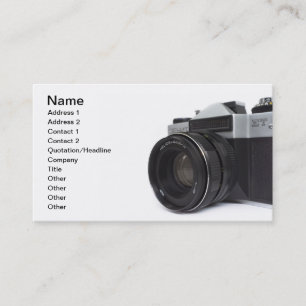 Old film camera business card