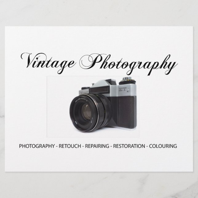 Old film camera flyer (Front)