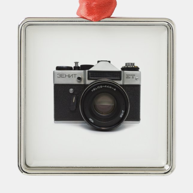 Old film camera metal tree decoration (Front)