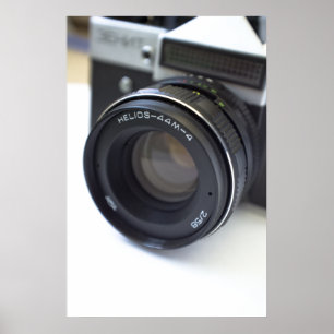 Old film camera poster