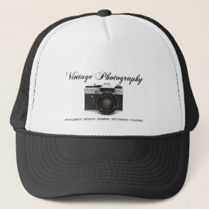 Old film camera trucker hat
