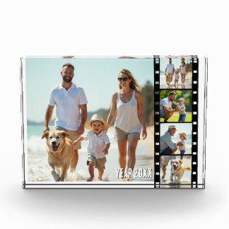 Old film strip multi photo, Family photo block