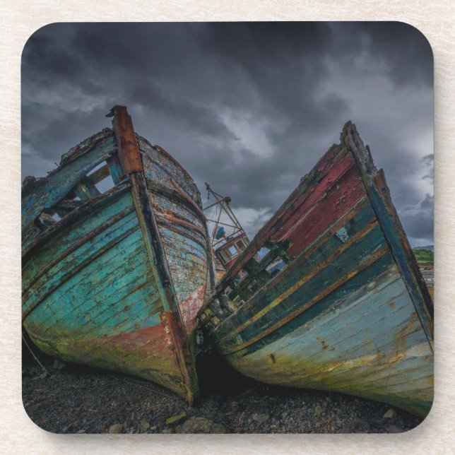 Old Fishing Boats Coaster (Front)