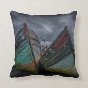 Old Fishing Boats Cushion