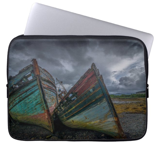 Old Fishing Boats Laptop Sleeve (Front)