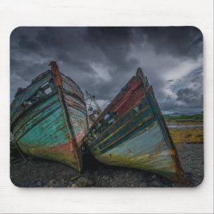 Old Fishing Boats Mouse Pad