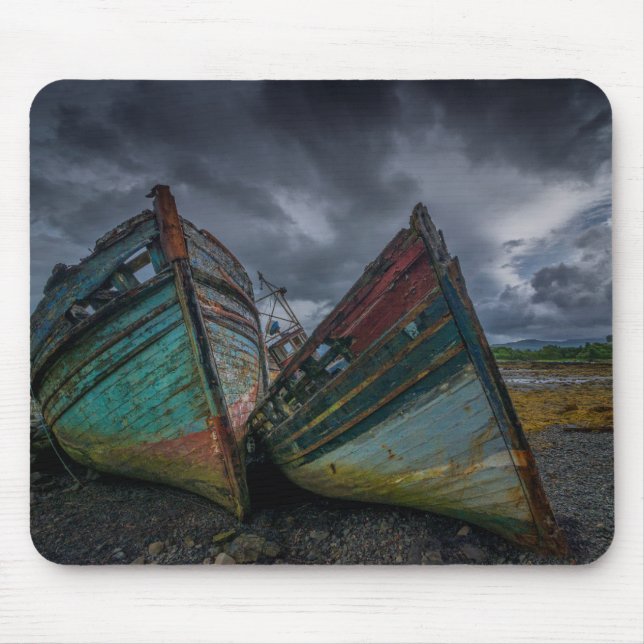 Old Fishing Boats Mouse Pad (Front)