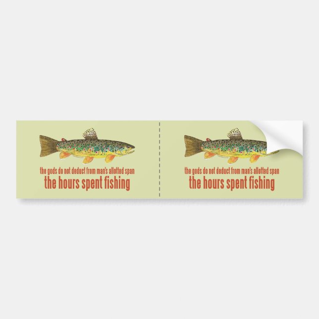 Old Fishing Saying Bumper Sticker (Front)