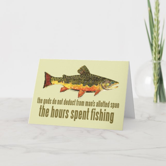 Old Fishing Saying Holiday Card (Front)