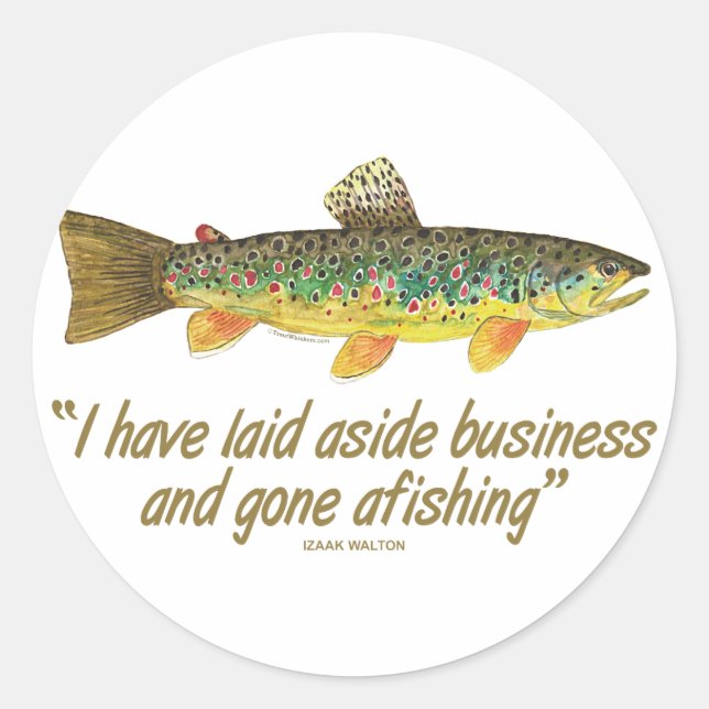 Old Fishing Words Classic Round Sticker (Front)