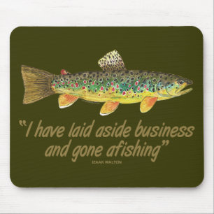 Old Fishing Words Mouse Pad