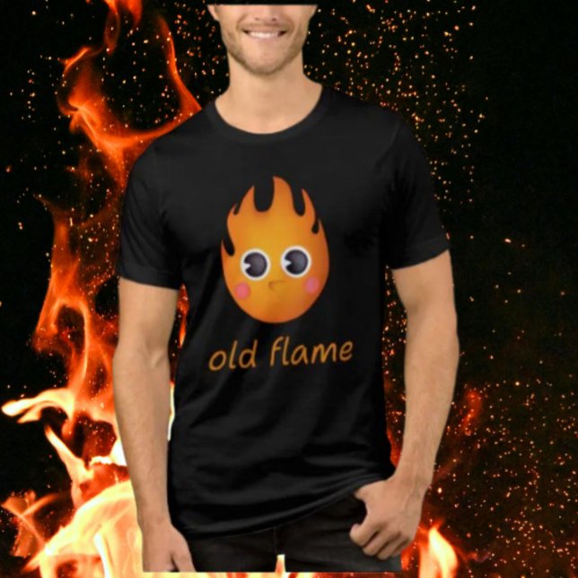 Old Flame – Cute Punny Flame Design Tri-Blend Shirt (Creator Uploaded)