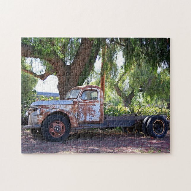 Old Flatbed Truck Under a Tree Jigsaw Puzzle (Horizontal)