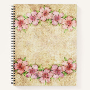 Old floral Wallpaper Notebook